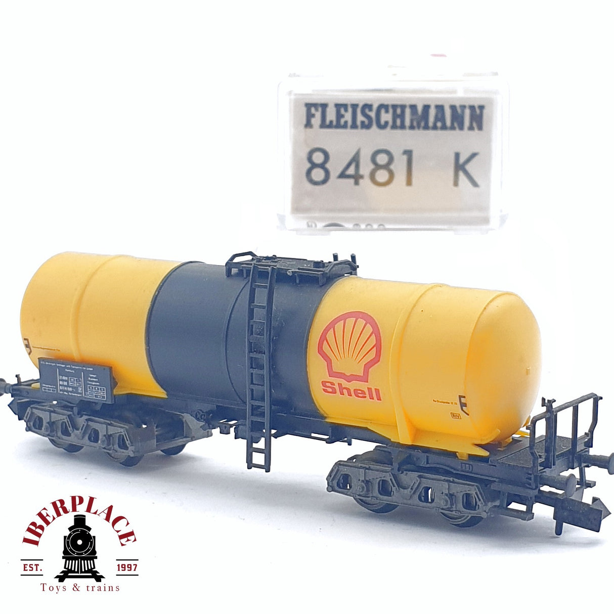 ♻️ 2da mano - Fleischmann 8481K vagón cisterna Shell DB N escala 1:160