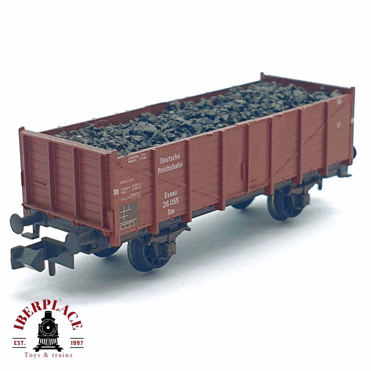 ♻️ 2da mano - Fleischmann 8515K vagón de borde alto DR 26 055 N escala 1:160