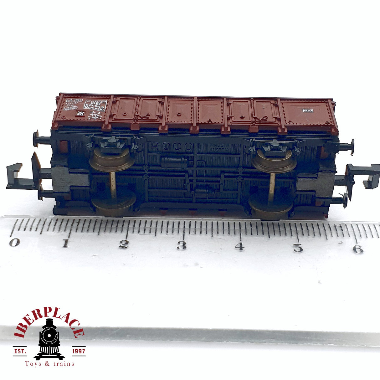 ♻️ 2da mano - Roco 02317A vagón de bordes altos con carbón EUROP DB N escala 1:160