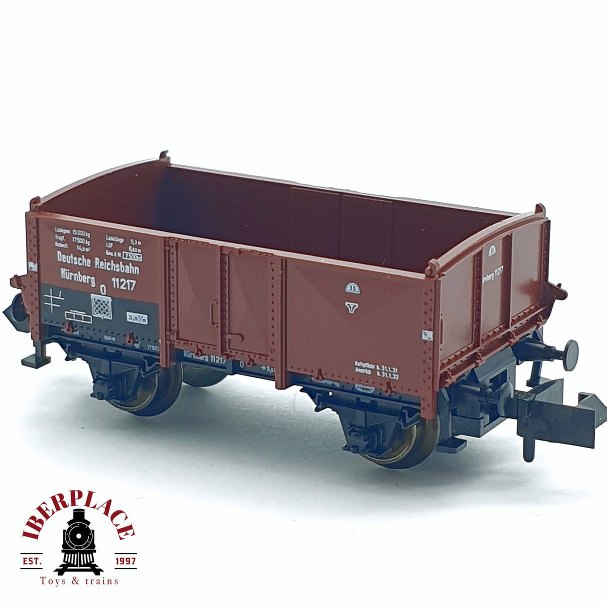 ♻️ 2da mano - Minitrix 13660 vagón mercancias de bordes altos DR N escala 1:160