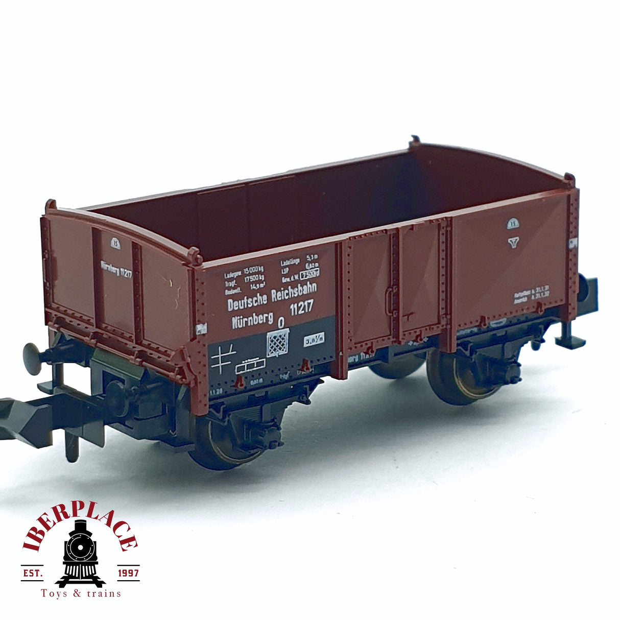 ♻️ 2da mano - Minitrix 13660 vagón mercancias de bordes altos DR N escala 1:160