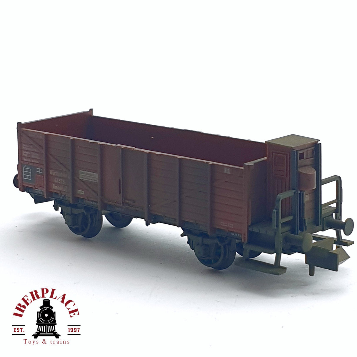 ♻️ 2da mano - Fleischmann 8825K vagon de bordes altos con garita 41579 N escala 1:160