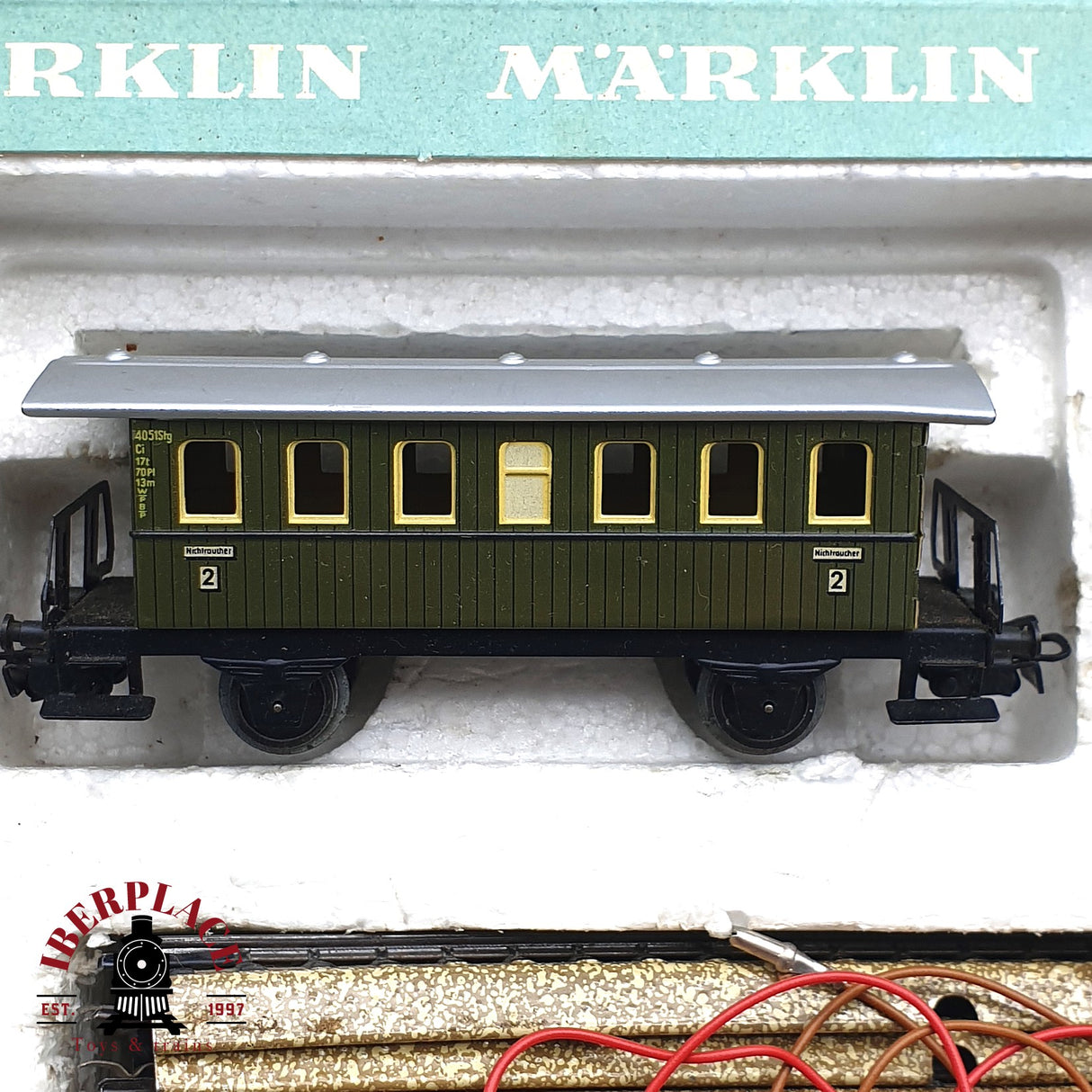 ♻️ 2 mano - Märklin 2953 Antiguo Set iniciación Locomotora 3020 H0 escala 1:87 A107