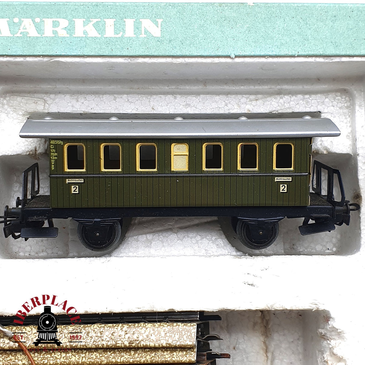 ♻️ 2 mano - Märklin 2953 Antiguo Set iniciación Locomotora 3020 H0 escala 1:87 A107