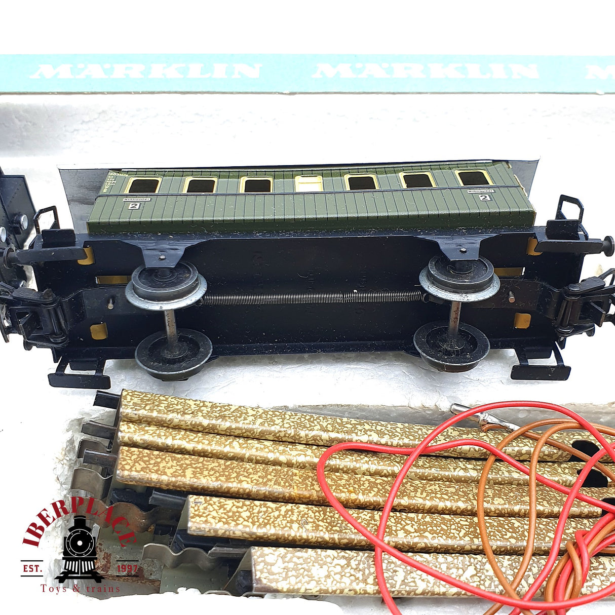 ♻️ 2 mano - Märklin 2953 Antiguo Set iniciación Locomotora 3020 H0 escala 1:87 A107