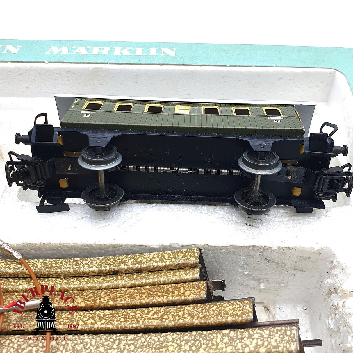 ♻️ 2 mano - Märklin 2953 Antiguo Set iniciación Locomotora 3020 H0 escala 1:87 A107