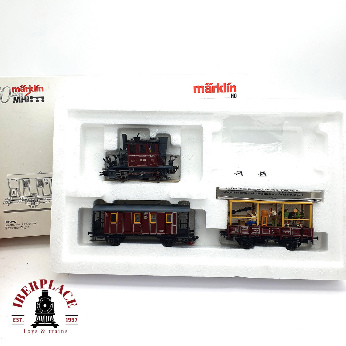 ♻️ 2 mano - Märklin 28972 Locomotora desfile Glaskasten DR H0 escala 1:87 A107
