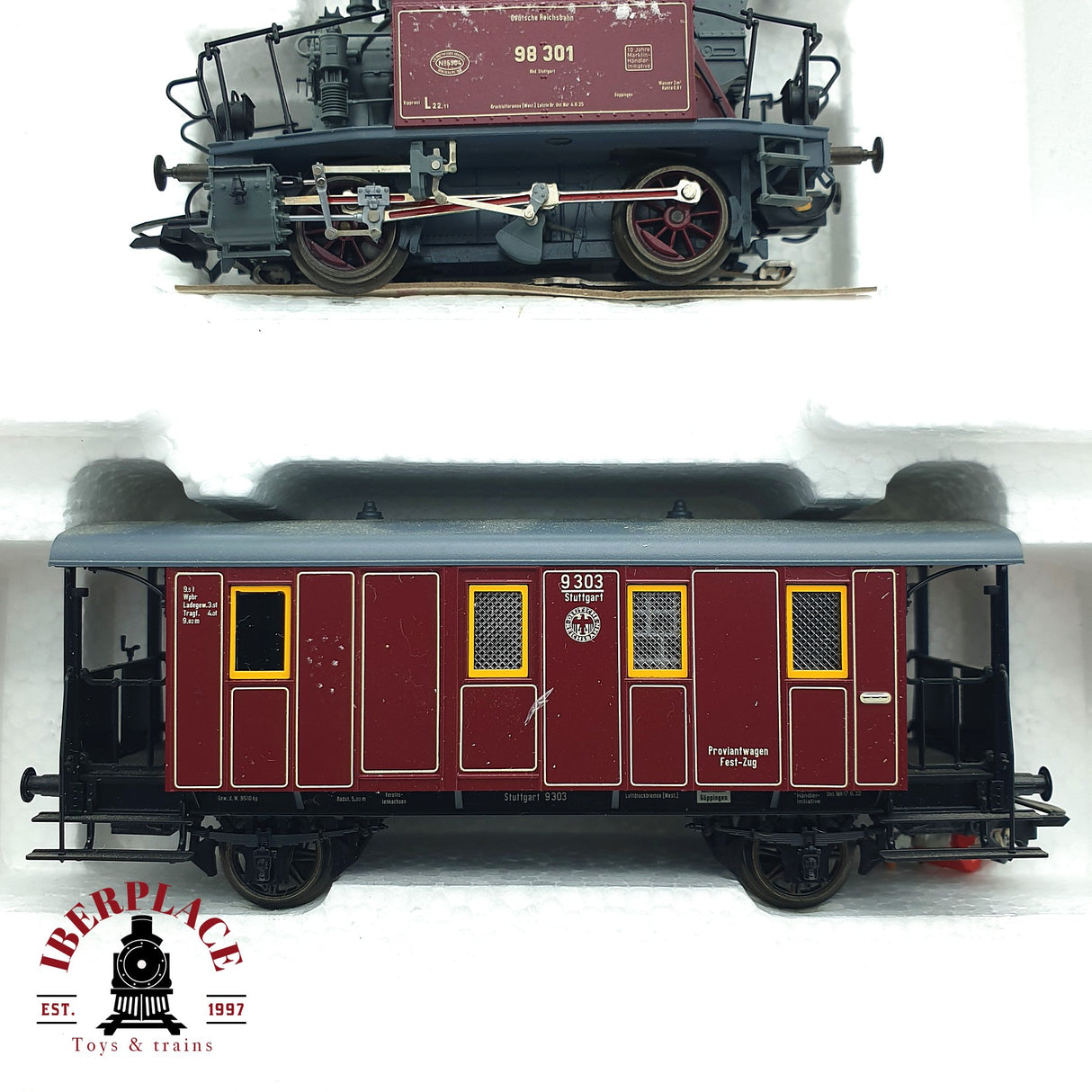 ♻️ 2 mano - Märklin 28972 Locomotora desfile Glaskasten DR H0 escala 1:87 A107