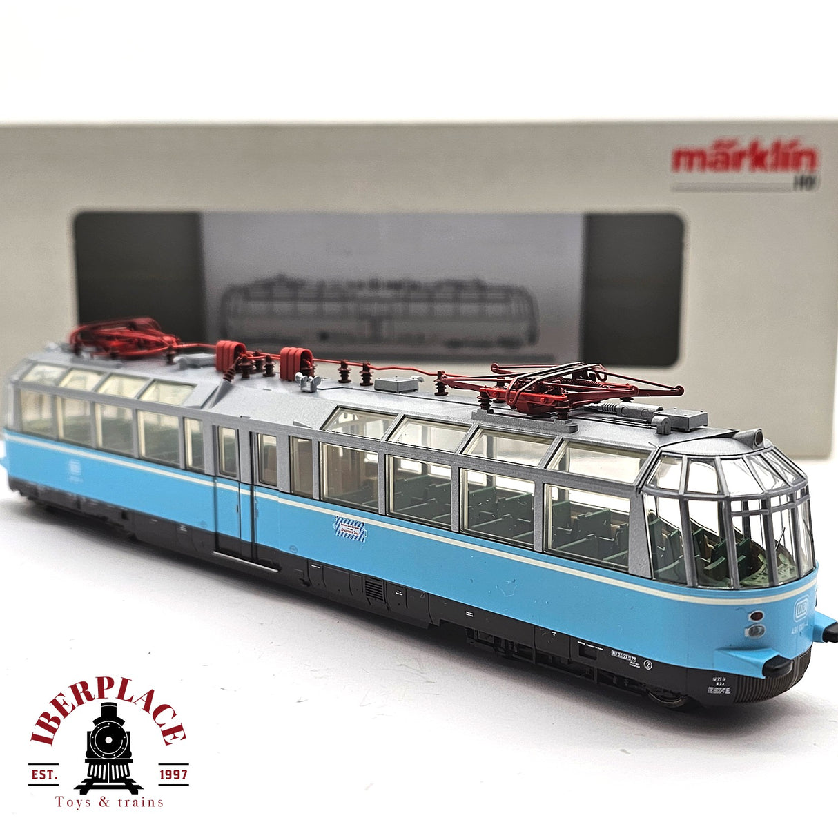 ♻️ 2da mano - AC Märklin 37580 Locomotora panorámica BR 491 DB Ep IV H0 escala 1:87 A16