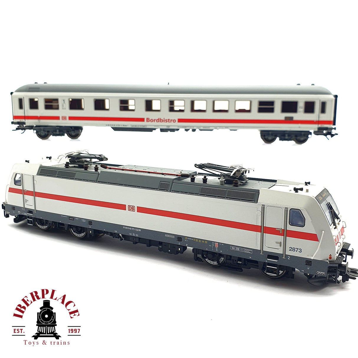 ♻️ 2da mano - Märklin 37449 Dig. Locomotora con sonido DCC mfx + vagón cafetería H0 escala 1:87 A11