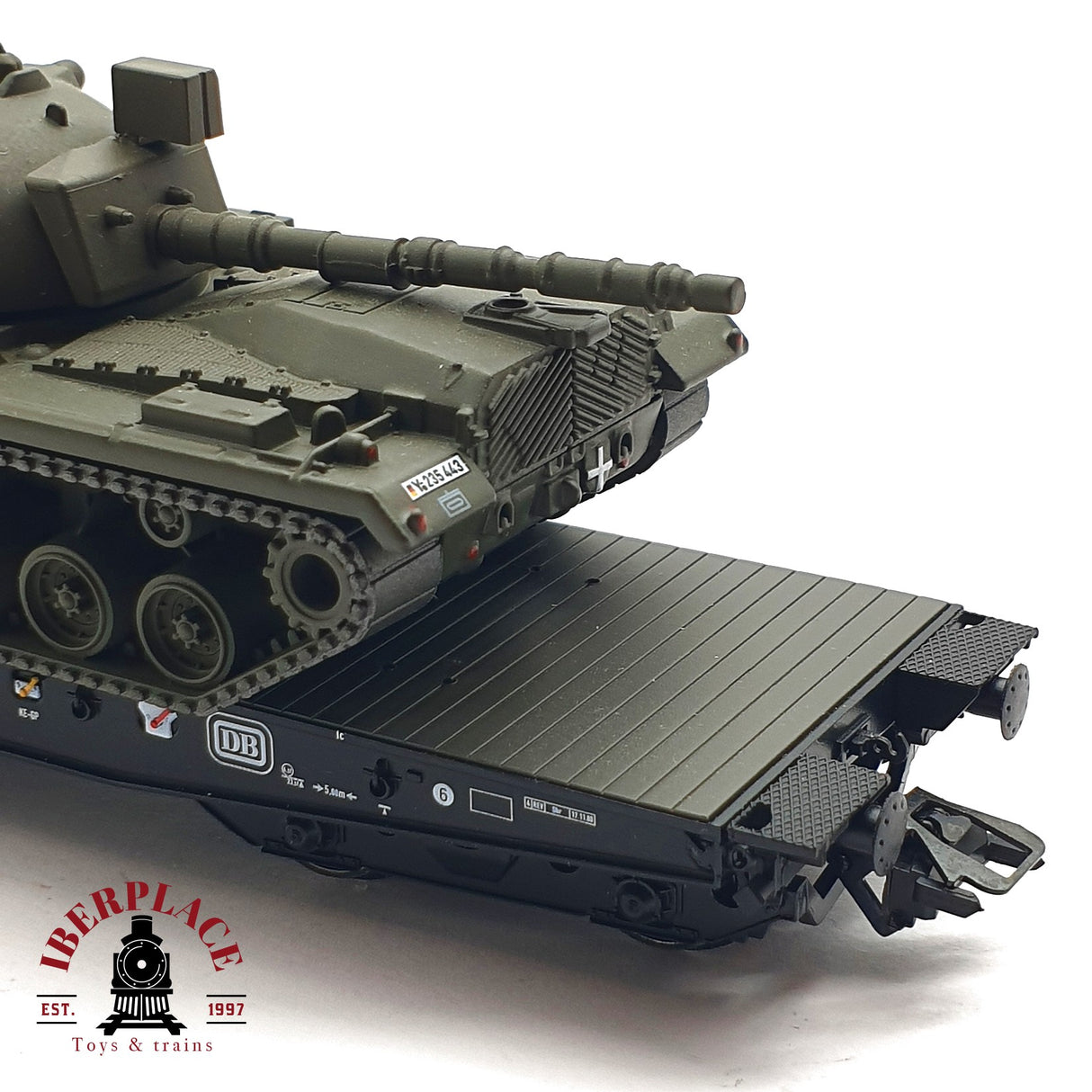 ♻️ 2da mano - Märklin vagón plataforma con tanque de guerra DB 399 H0 escala 1:87 A11