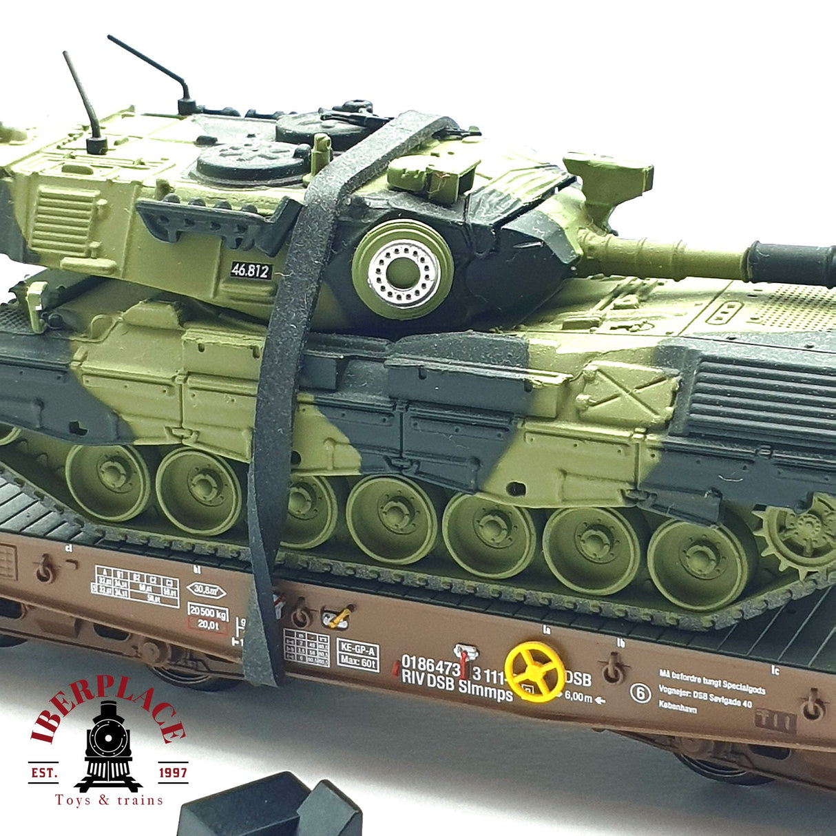♻️ 2da mano - Märklin vagón plataforma con carro de combate DB 399 H0 escala 1:87 A11