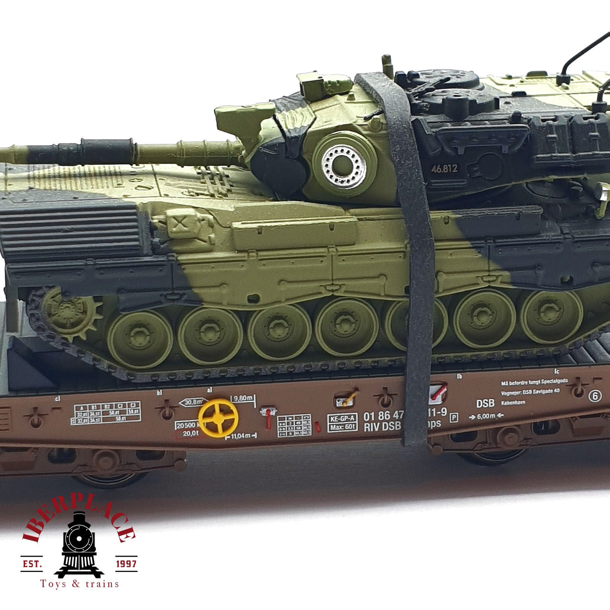 ♻️ 2da mano - Märklin vagón plataforma con carro de combate DB 399 H0 escala 1:87 A11