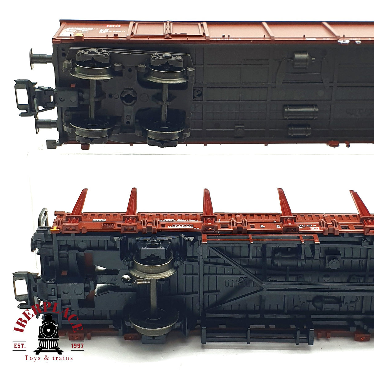 ♻️ 2da mano - Märklin 2x vagón telero y vagón abierto DB H0 escala 1:87 A11