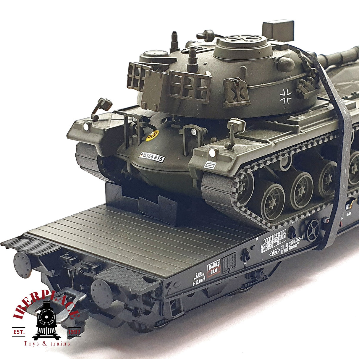 ♻️ 2da mano - Märklin vagón plataforma con panzer IV DB 399 H0 escala 1:87 A11