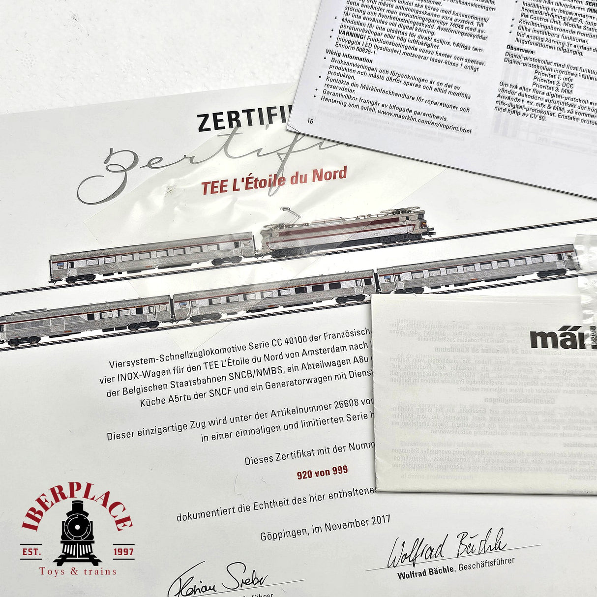 ♻️ 2da mano - AC Märklin 26608 Digital Tren TEE L'Etoile du Nord Ep IV H0 escala 1:87 A16