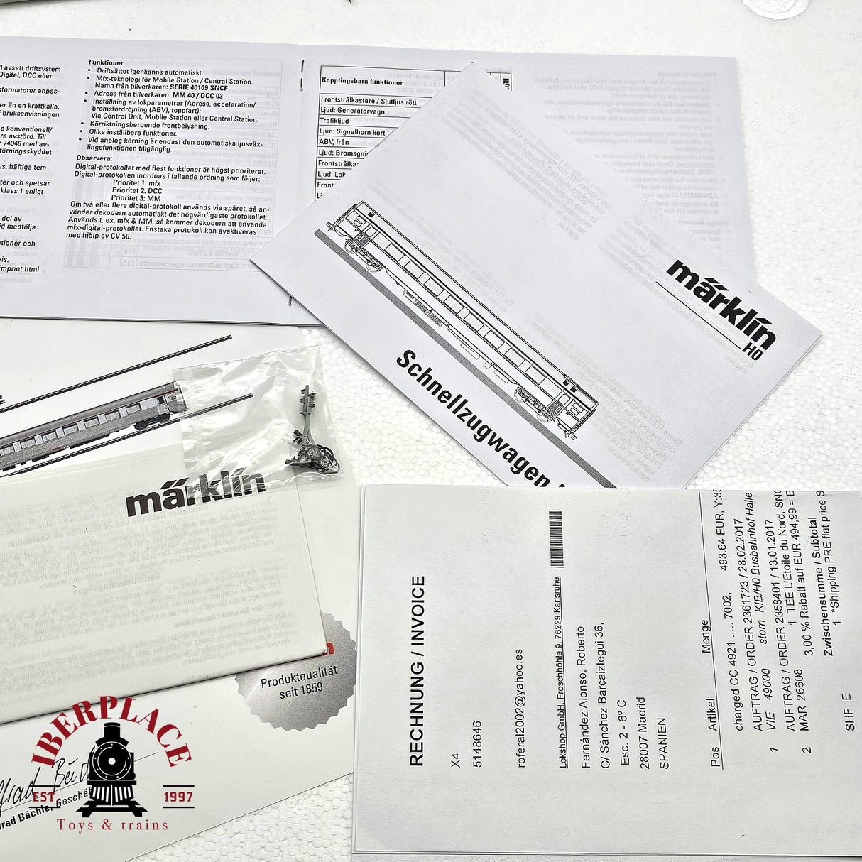 ♻️ 2da mano - AC Märklin 26608 Digital Tren TEE L'Etoile du Nord Ep IV H0 escala 1:87 A16