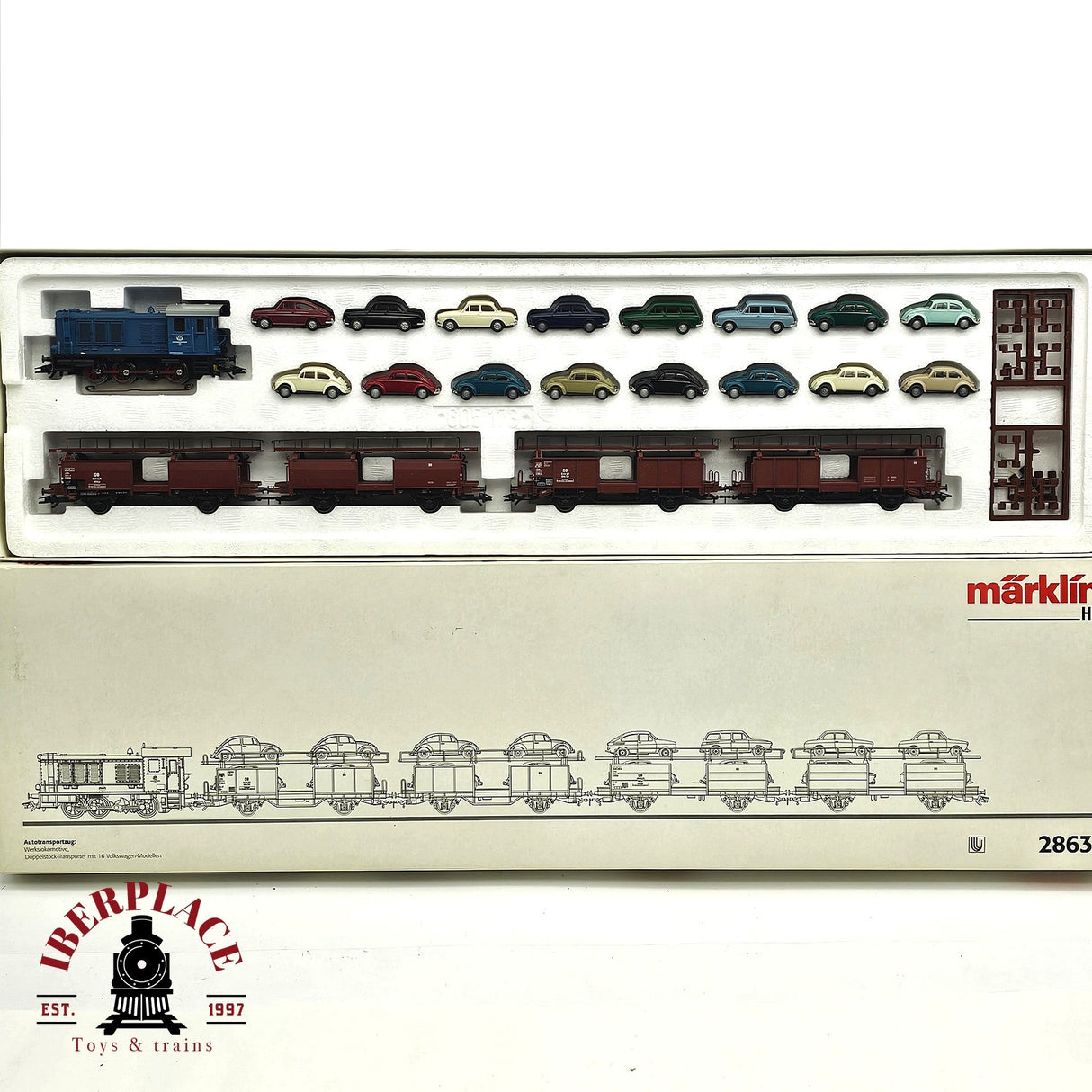 ♻️ 2da mano - AC Märklin 28631 set de tren autotransporte de coches Volkswagen DB H0 escala 1:87 A16