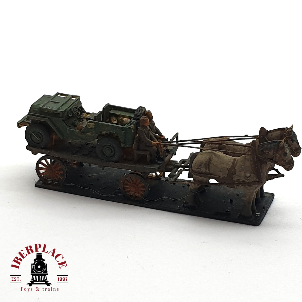♻️ 2da mano - Figura carruaje con carga coche militar N escala 1:160 E15