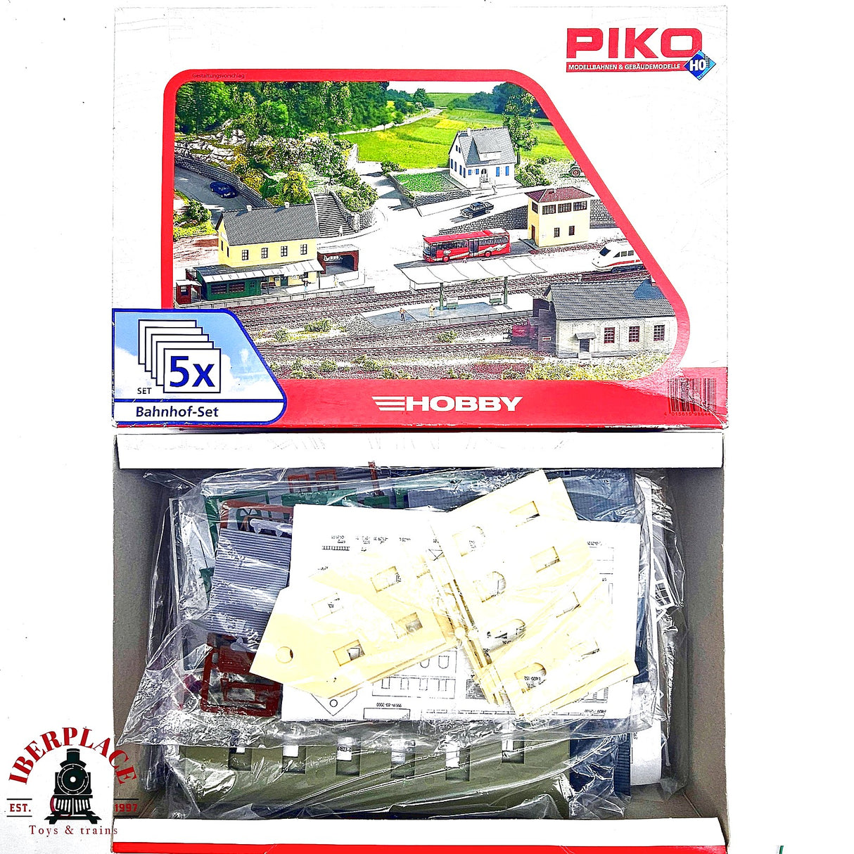 ♻️ 2da mano - PIKO set estacion de tren H0 escala 1:87 E14