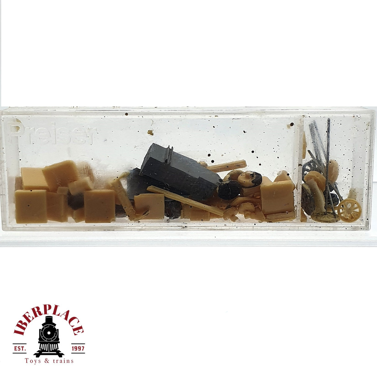 ♻️ 2da mano - Preiser figuras maletas sacos ruedas cargamento H0 escala 1:87 E15