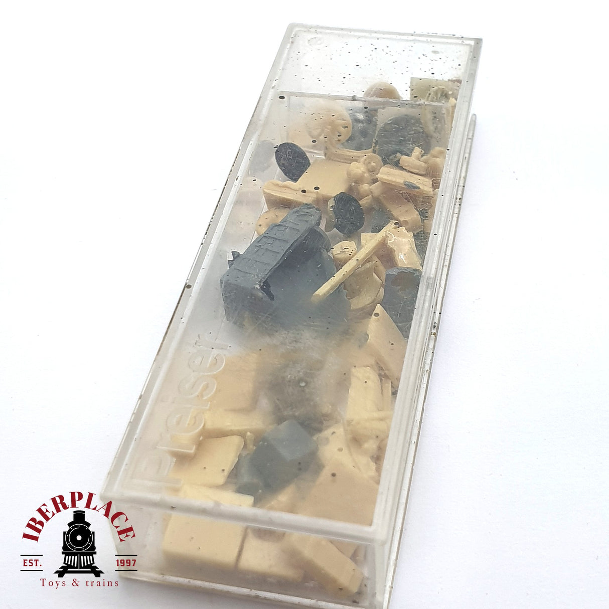 ♻️ 2da mano - Preiser figuras maletas sacos ruedas cargamento H0 escala 1:87 E15