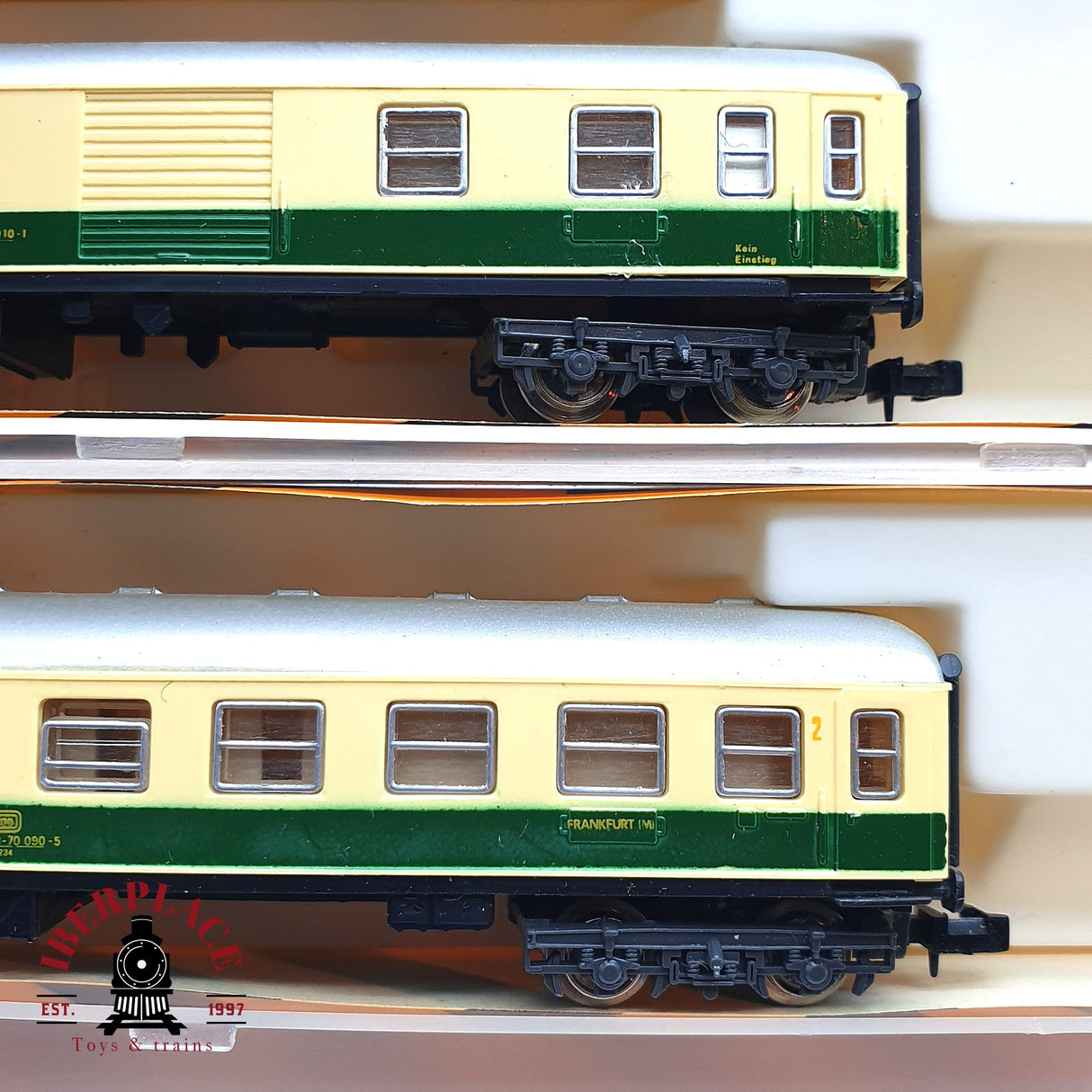 ♻️ 2da mano - Ibertren 3x vagones pasajeros y equipajes DB N escala 1:160 AN10