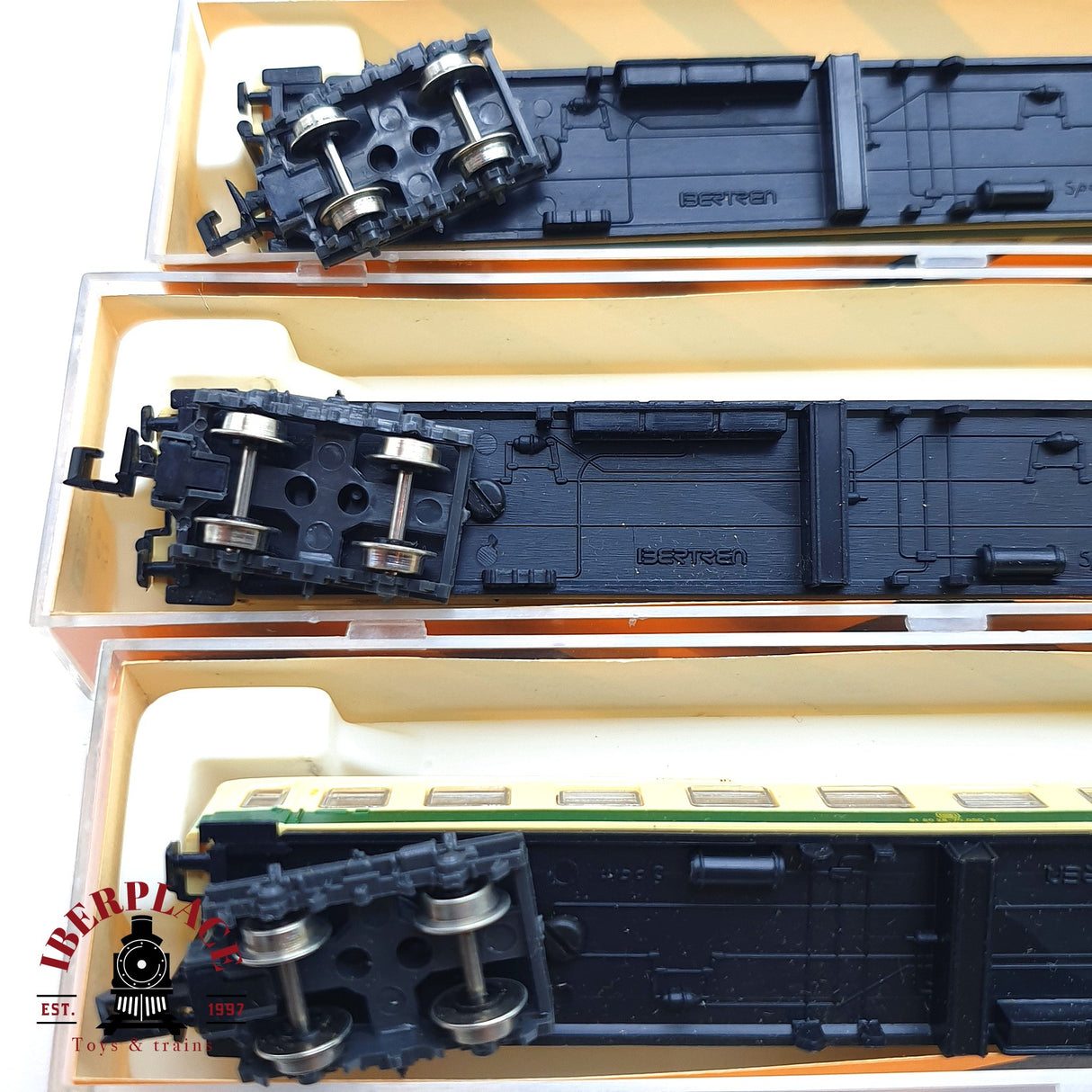 ♻️ 2da mano - Ibertren 3x vagones pasajeros y equipajes DB N escala 1:160 AN10