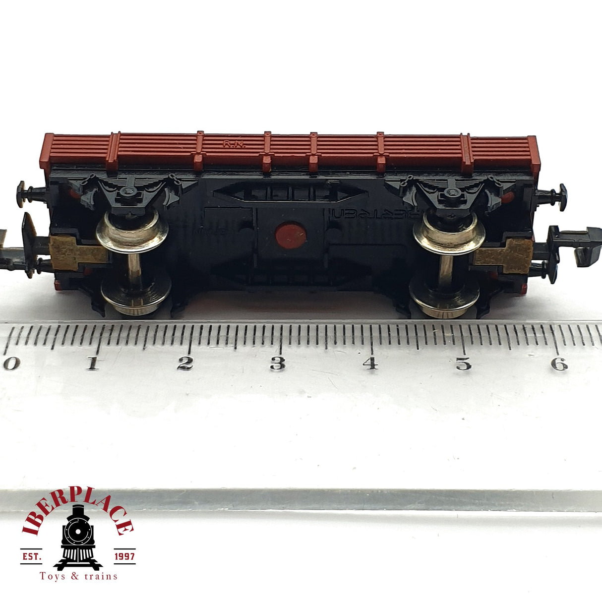 ♻️ 2da mano - Ibertren vagón plataforma con carga RENFE N escala 1:160 AN10