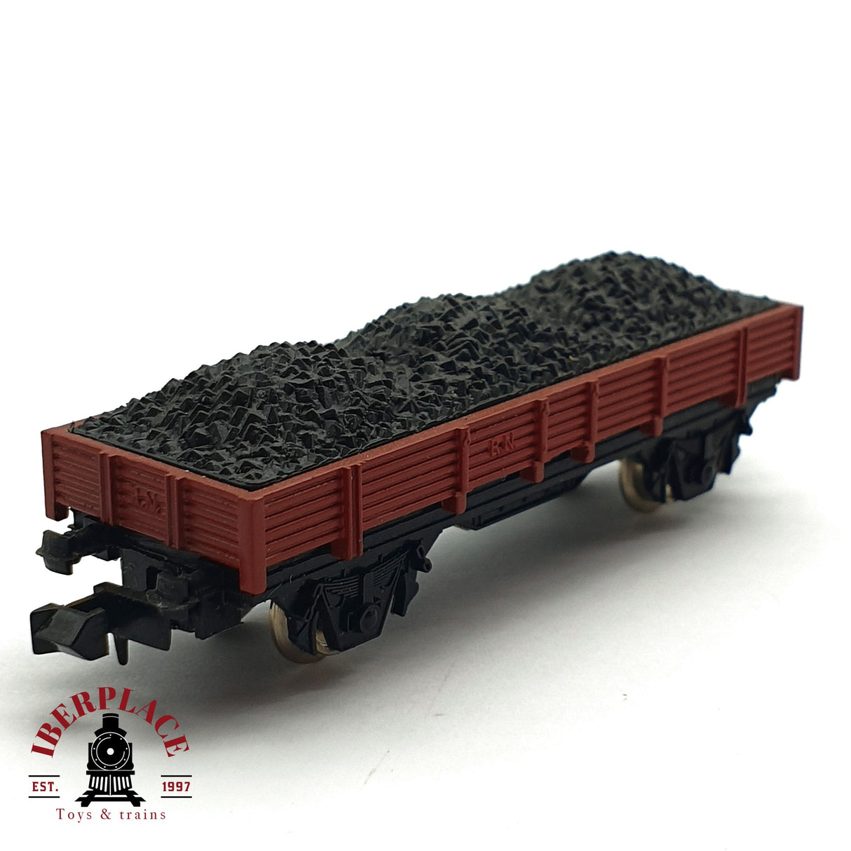 ♻️ 2da mano - Ibertren 301 vagón plataforma con carbón RENFE N escala 1:160 AN10