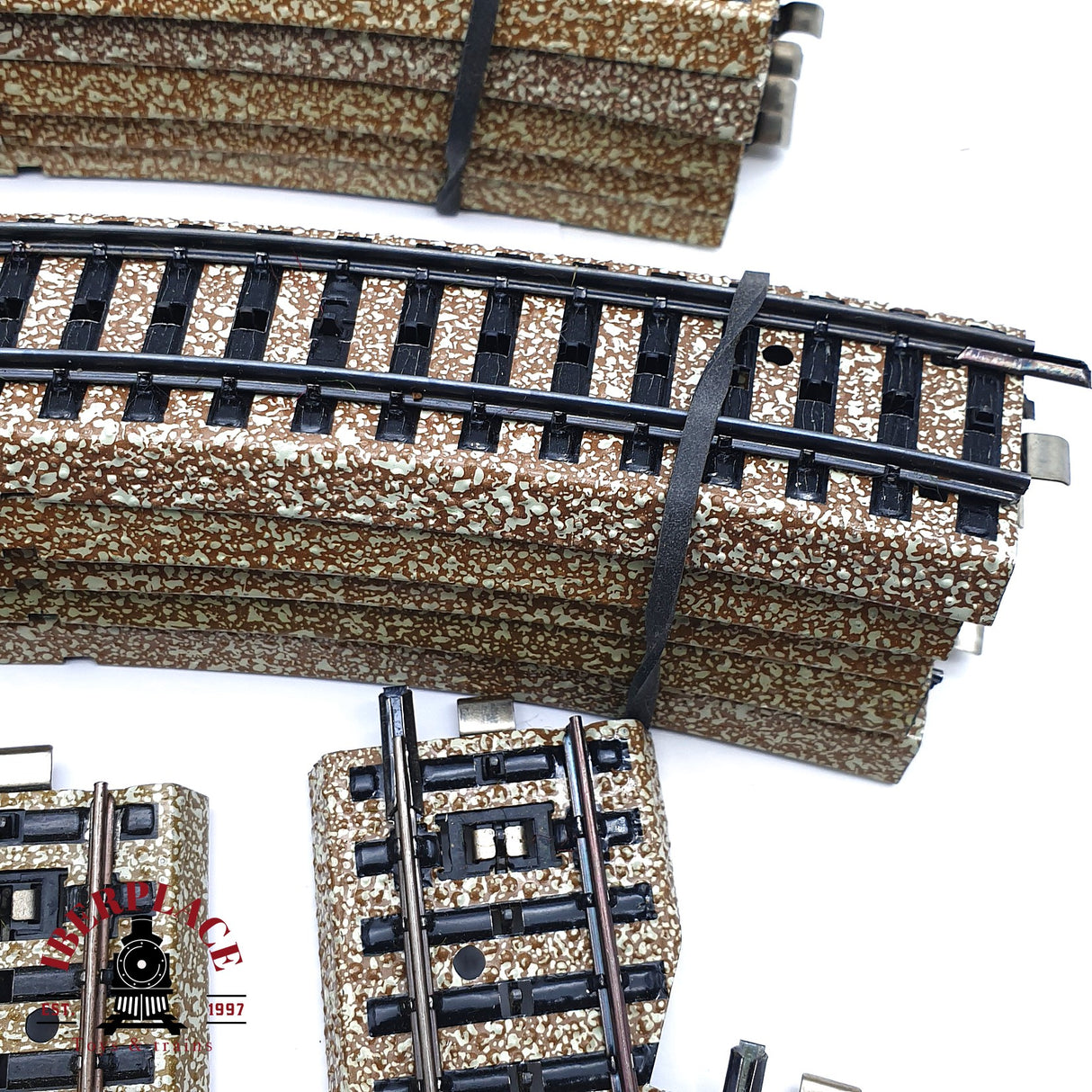 ♻️ 2da mano - Märklin 41x vías rectas curvas desvíos sistema M H0 escala 1:87 ADT03
