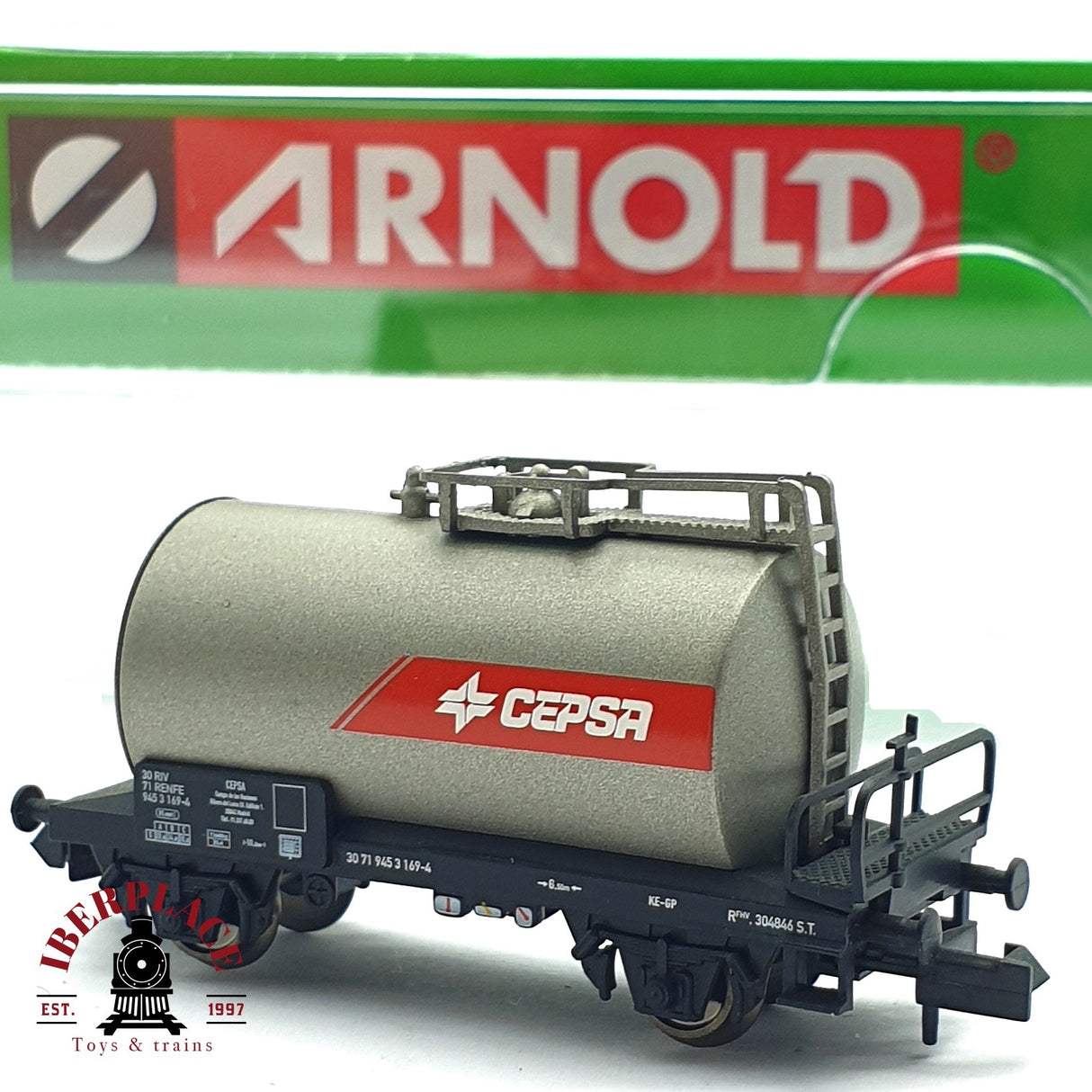 ♻️ 2da mano - Arnold HN6174 cisterna Cepsa RENFE N escala 1:160 AN10