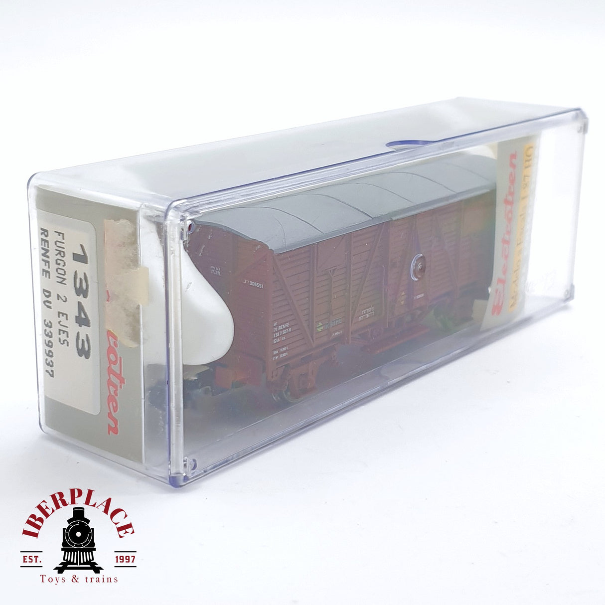 ♻️ 2 mano - Electrotren 1343 Furgón RENFE DV 339937 H0 escala 1:87 AH05