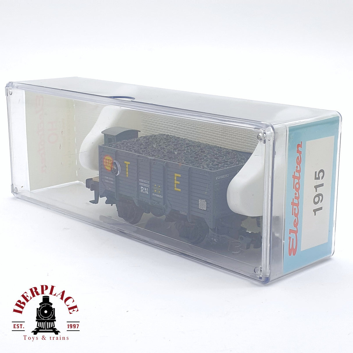 ♻️ 2 mano - Electrotren 1915 vagón con carbón RENFE H0 escala 1:87 AH05