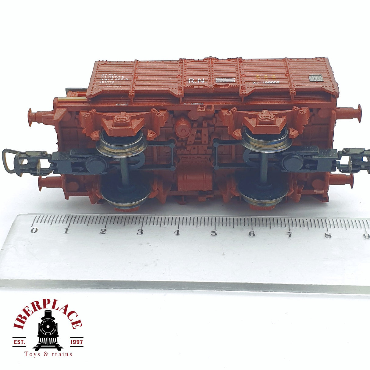 ♻️ 2 mano - Electrotren 1928 vagón envejecido con gravilla RENFE H0 escala 1:87 AH05