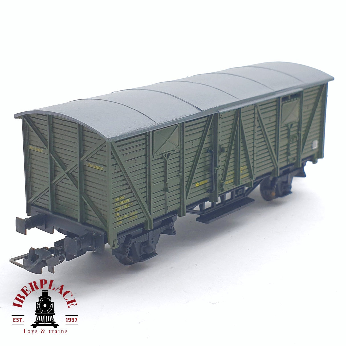 ♻️ 2 mano - Electrotren 1344 vagon cerrado RENFE Glm J-3 H0 escala 1:87 AH05