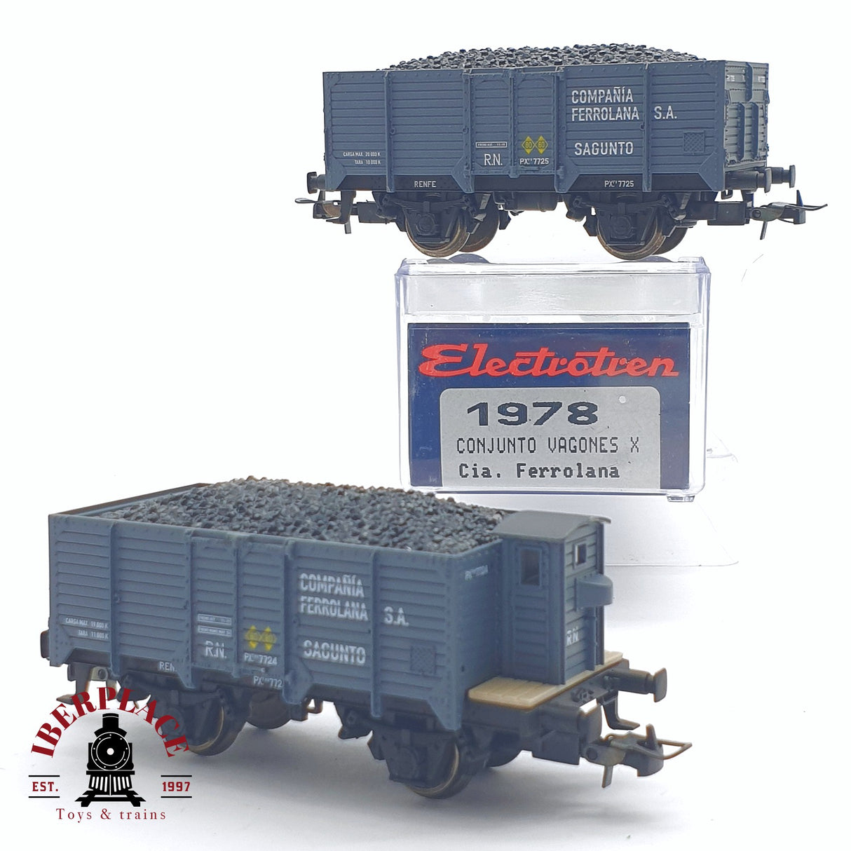 ♻️ 2 mano - Electrotren 1978 conjunto vagones x Ferrolana RENFE H0 escala 1:87 AH05