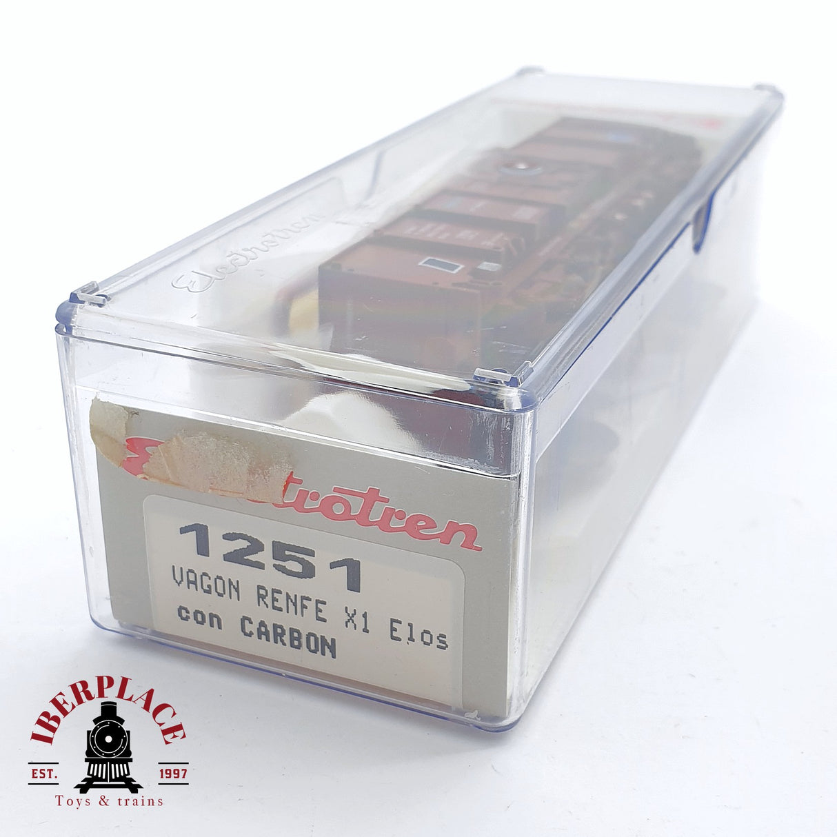 ♻️ 2 mano - Electrotren 1251 vagón con carbón X1 Elos RENFE H0 escala 1:87 AH05 2/2