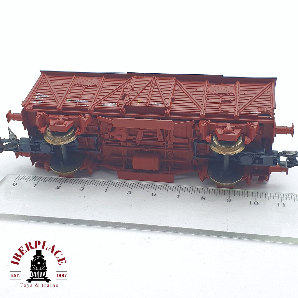 ♻️ 2 mano - Electrotren 1353 vagón cerrado J-3 RENFE H0 escala 1:87 AH05