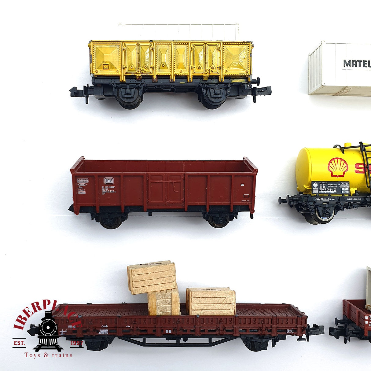 ♻️ 2 mano - Ibertren Fleischmann Locomotora vagones mercancias Restaurar N escala 1:160 AN07