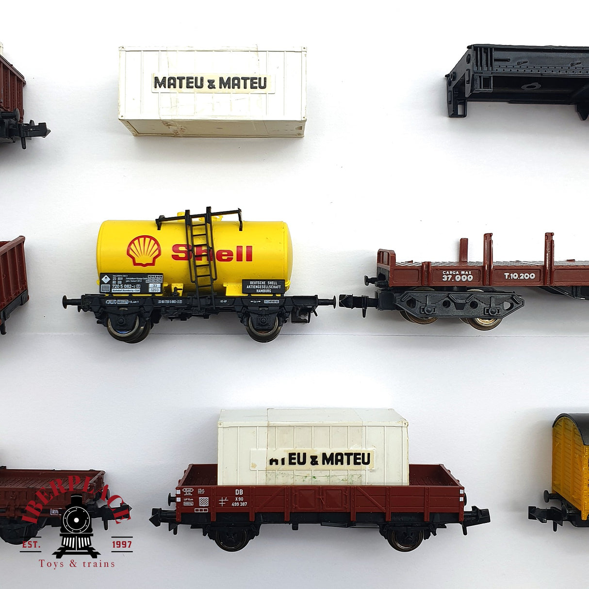 ♻️ 2 mano - Ibertren Fleischmann Locomotora vagones mercancias Restaurar N escala 1:160 AN07