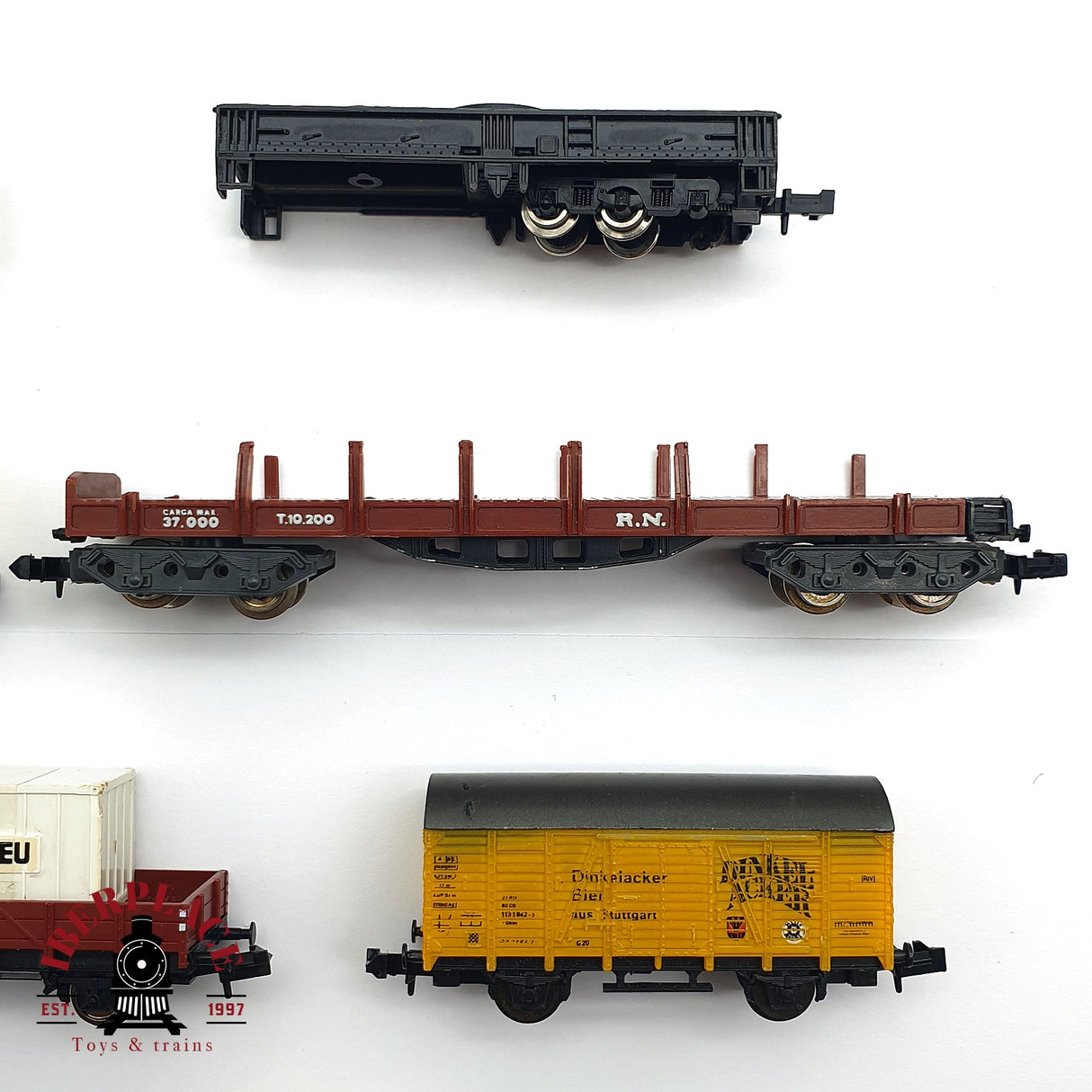 ♻️ 2 mano - Ibertren Fleischmann Locomotora vagones mercancias Restaurar N escala 1:160 AN07