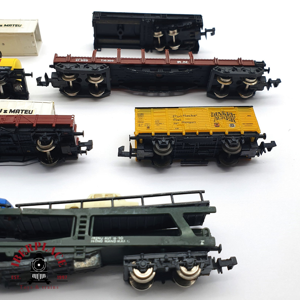 ♻️ 2 mano - Ibertren Fleischmann Locomotora vagones mercancias Restaurar N escala 1:160 AN07