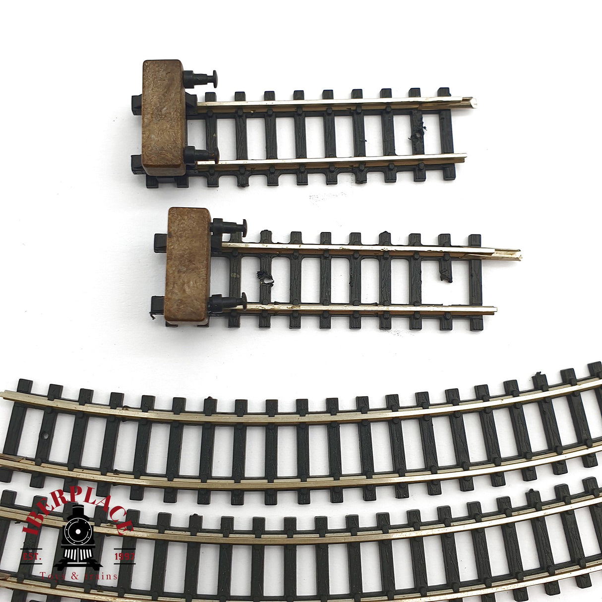 ♻️ 2da mano - 34x IBERTREN vías curvas 2N tope de vias N escala 1:160 AN10