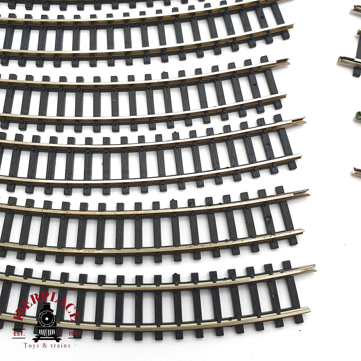 ♻️ 2da mano - 34x IBERTREN vías curvas 2N tope de vias N escala 1:160 AN10