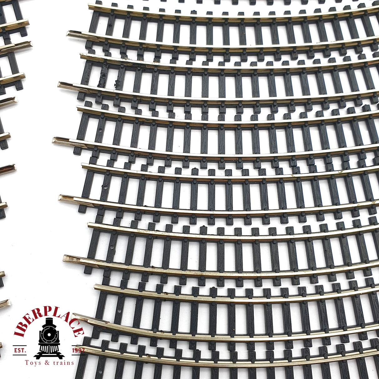 ♻️ 2da mano - 34x IBERTREN vías curvas 2N tope de vias N escala 1:160 AN10