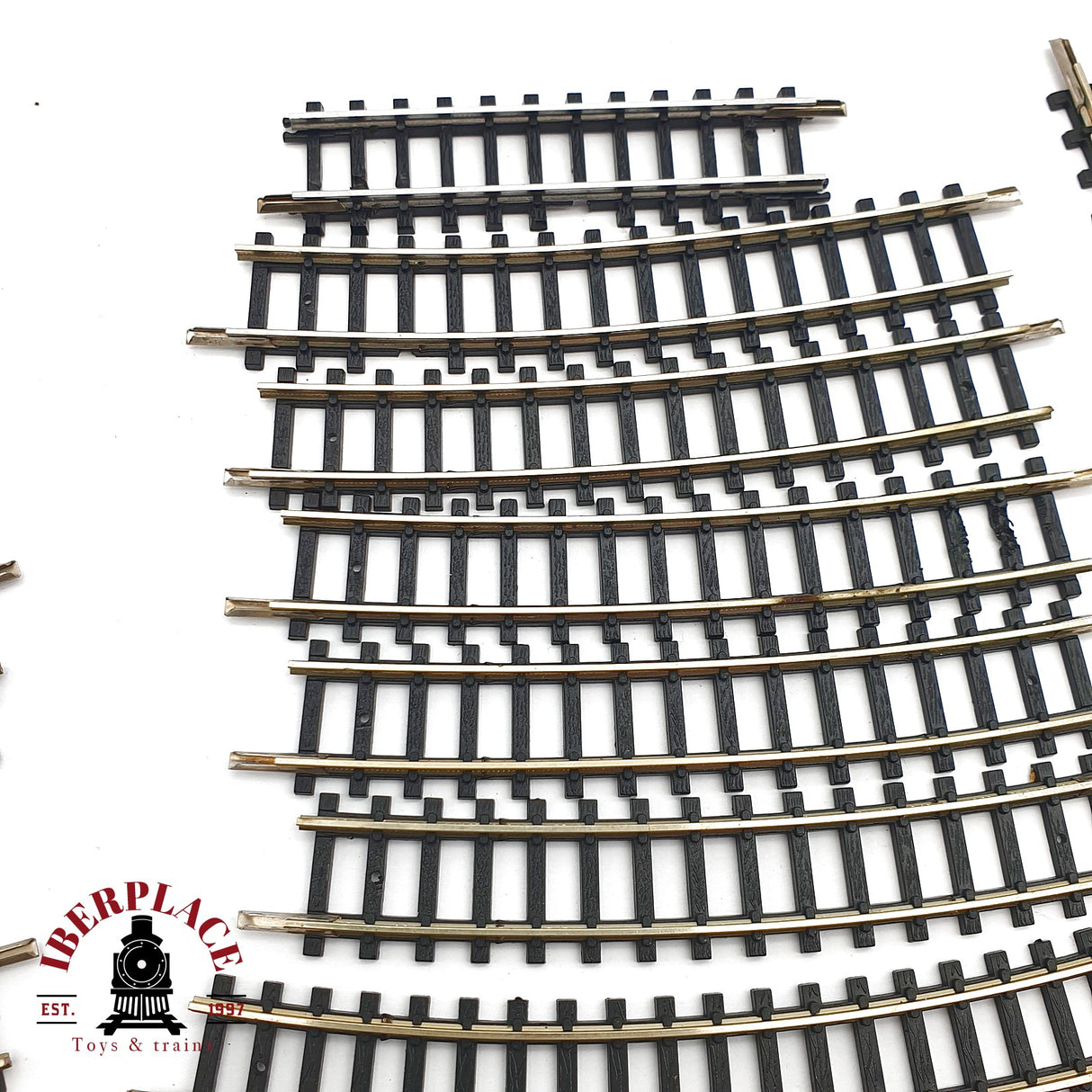 ♻️ 2da mano - 34x IBERTREN vías curvas 2N tope de vias N escala 1:160 AN10