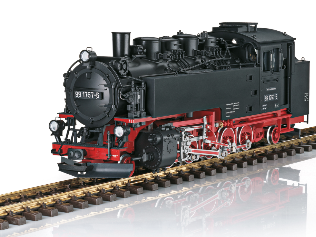 L.G.B 21484 Digital Locomotor a vapor DR, número de carretera 99 1757-6 escala G