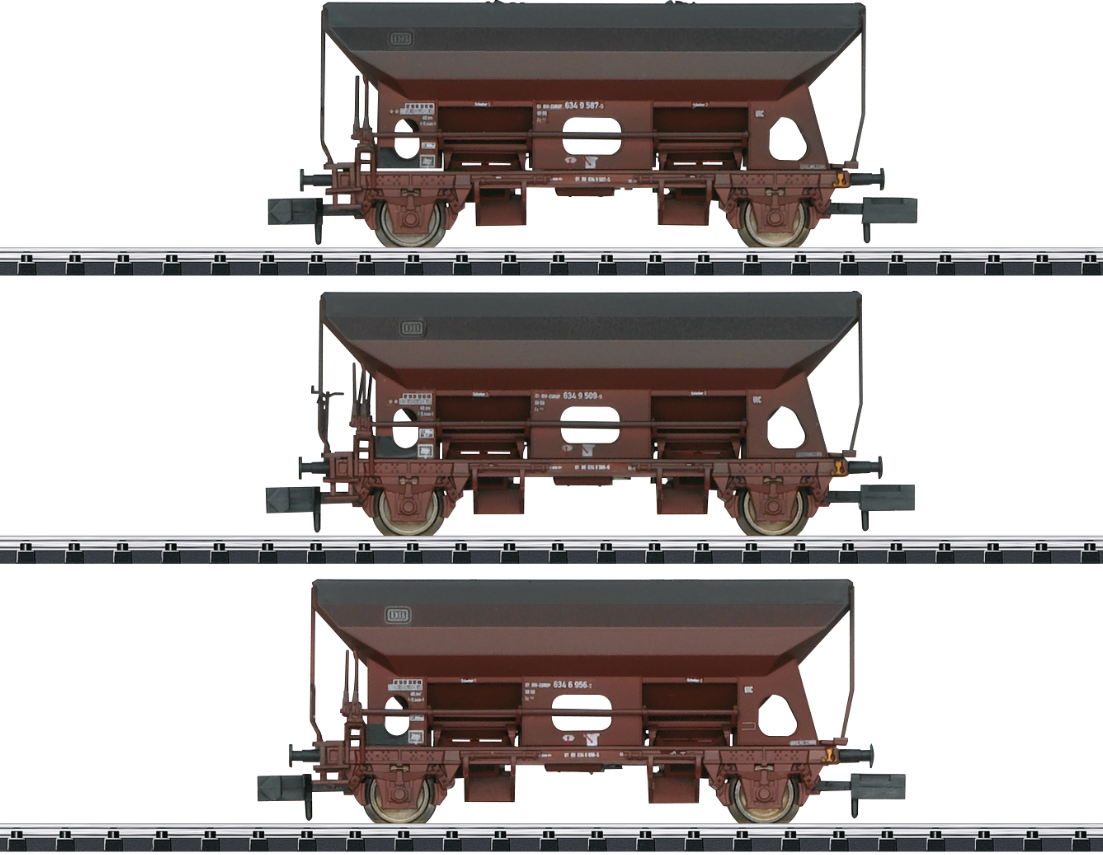 Minitrix 15466 Set de vagones de mercancías Side Dump Car N escala 1:160