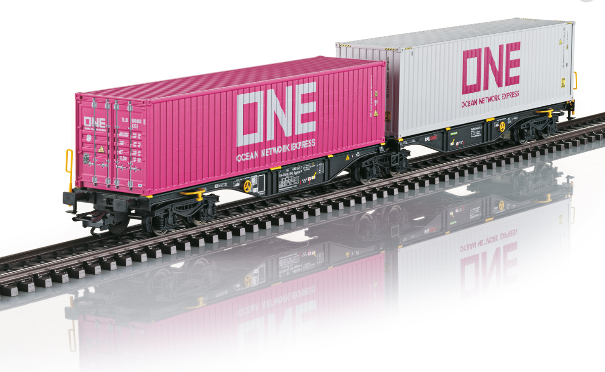 Märklin 47814 Vagón de transporte de contenedores doble tipo Sggrss 80 H0 escala 1:87 ho 00